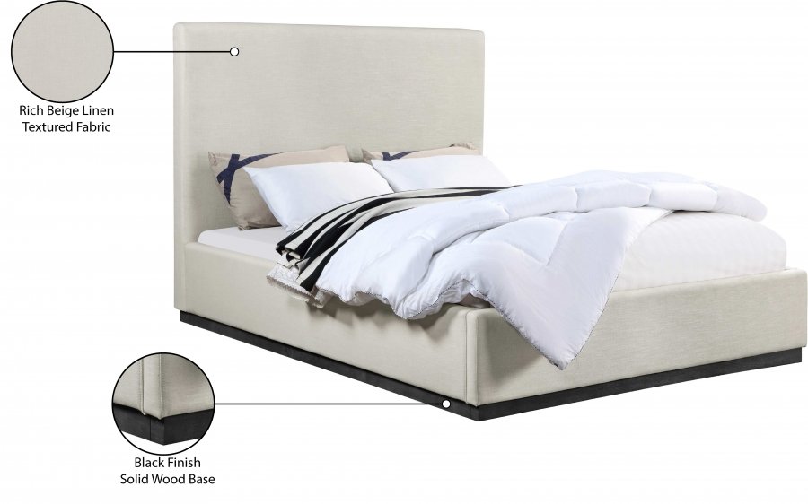 27672_00.jpg Alfie Linen Textured Fabric Upholstered Bed - Image 9