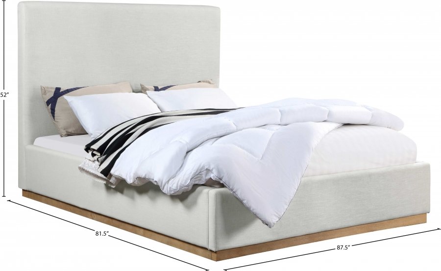 27677_0.jpg Alfie Linen Textured Fabric Upholstered Bed - Image 8