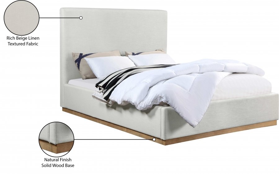 27677_00.jpg Alfie Linen Textured Fabric Upholstered Bed - Image 9