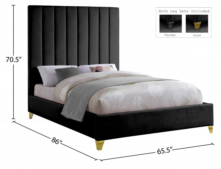 2869_0.jpg Via Velvet Upholstered Bed - Image 6