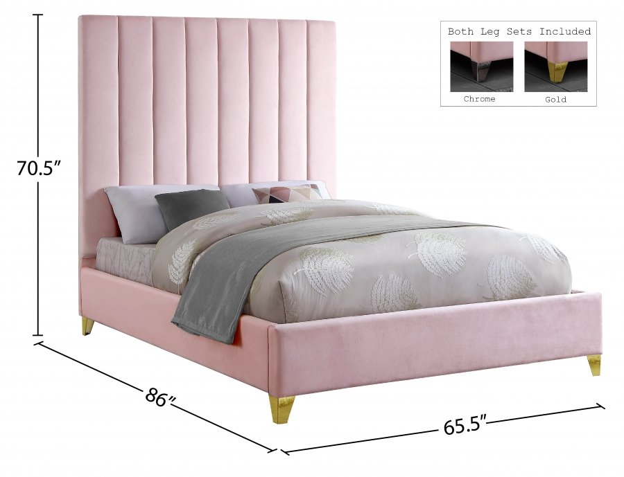 2894_0.jpg Via Velvet Upholstered Bed - Image 6
