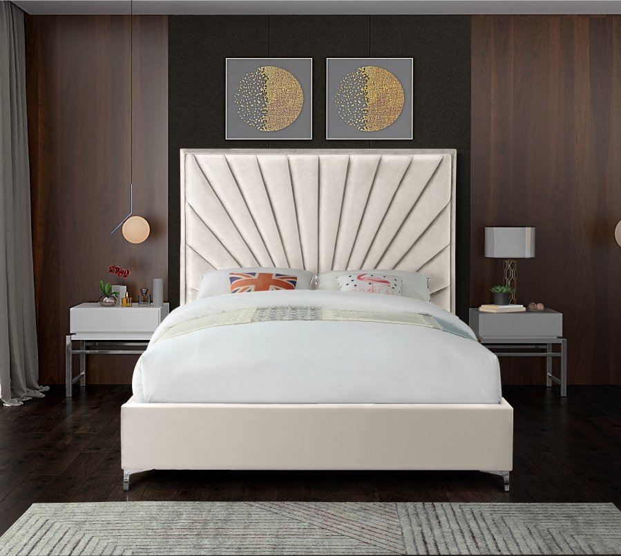3052-4.jpg Eclipse Velvet Upholstered Bed - Image 4
