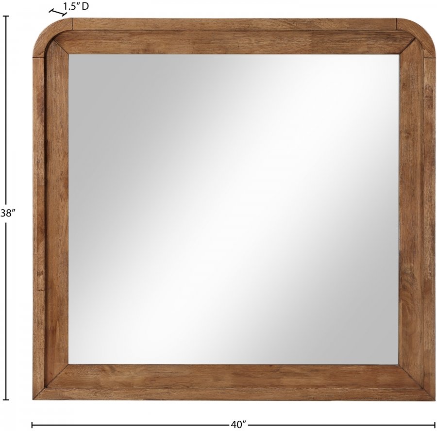 32363_0.jpg Fluted Solid Wood And Oak Veneer Mirror - Image 7