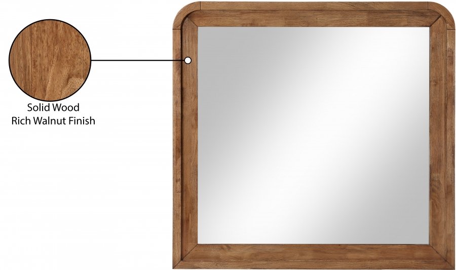 32363_00.jpg Fluted Solid Wood And Oak Veneer Mirror - Image 8