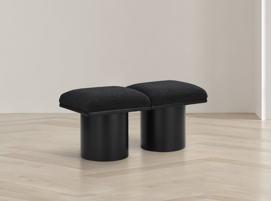 33707-1.jpg Pavilion Boucle Fabric Upholstered 2pc. Modular Bench - Image 2