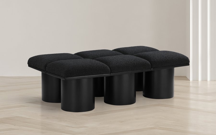 33719-1.jpg Pavilion Boucle Fabric Upholstered 6pc. Modular Bench - Image 2