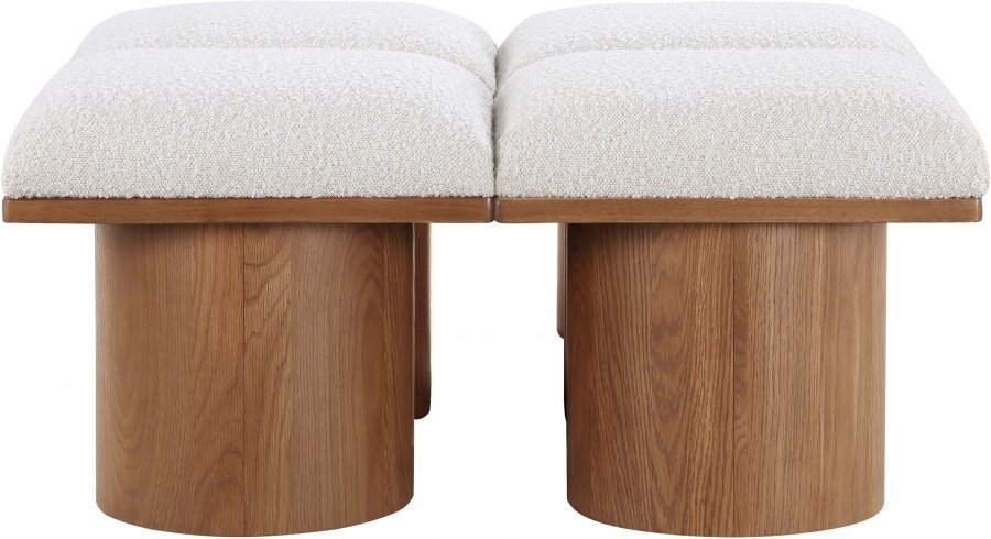 33788-2.jpg Pavilion Boucle Fabric Upholstered 4pc. Modular Bench - Image 3