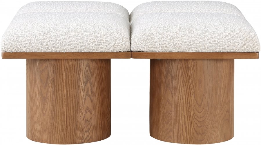 33788-3.jpg Pavilion Boucle Fabric Upholstered 4pc. Modular Bench - Image 4