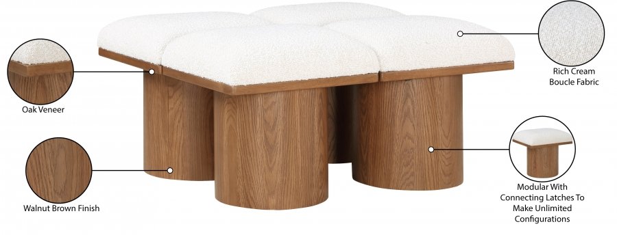 33788_00.jpg Pavilion Boucle Fabric Upholstered 4pc. Modular Bench - Image 7