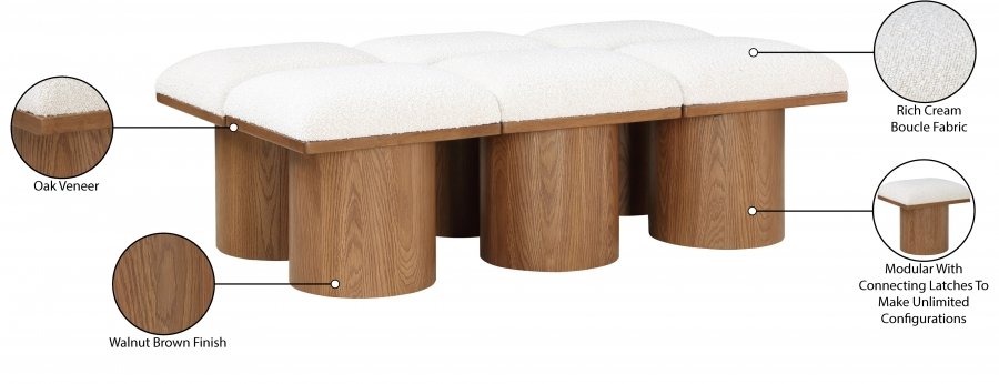 33794_00.jpg Pavilion Boucle Fabric Upholstered 6pc. Modular Bench - Image 6
