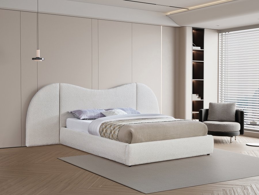 35296-1.jpg Everest Boucle Fabric Upholstered Bed - Image 2