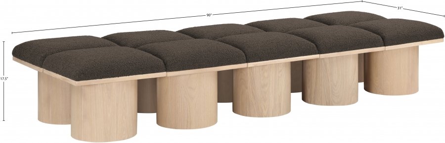 41023_0.jpg Pavilion Boucle Fabric Upholstered 10pc. Modular Bench - Image 6