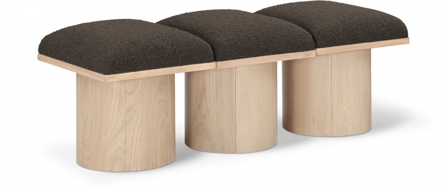 Pavilion Boucle Fabric Upholstered 3pc. Modular Bench