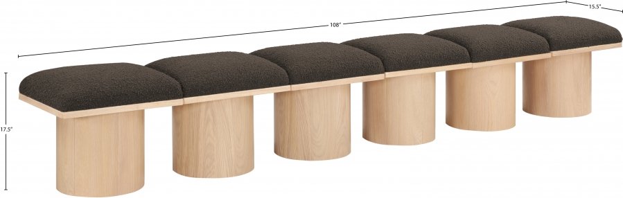 41039_0.jpg Pavilion Boucle Fabric Upholstered 6pc. Modular Bench - Image 7