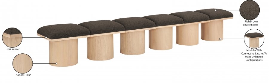 41039_00.jpg Pavilion Boucle Fabric Upholstered 6pc. Modular Bench - Image 8