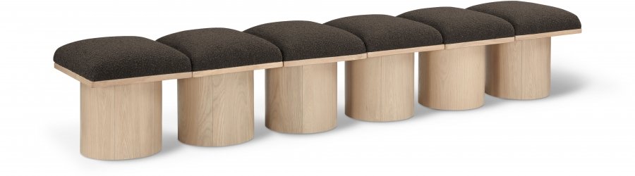 Pavilion Boucle Fabric Upholstered 6pc. Modular Bench