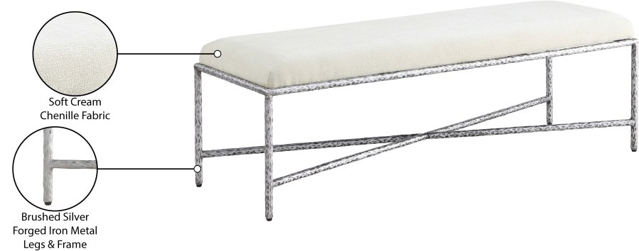 44979_00.jpg Valley Chenille Fabric Upholstered Bench - Image 7