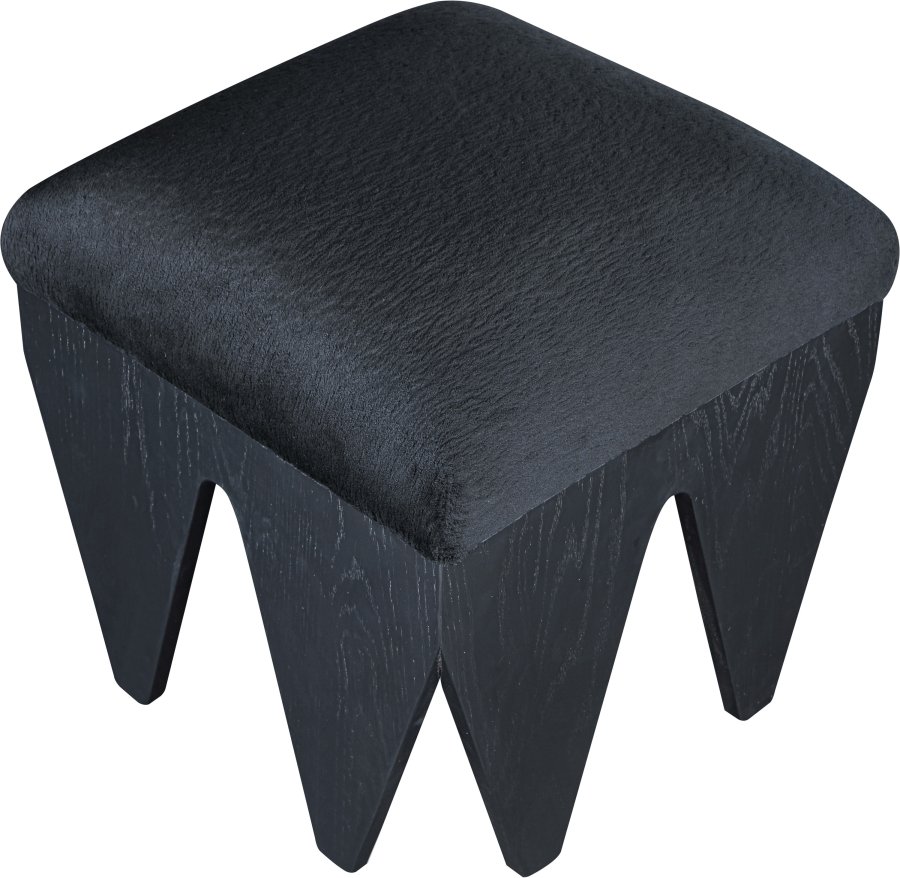 45485-3.jpg Altair Velour Fur Fabric Upholstered Bench - Image 4