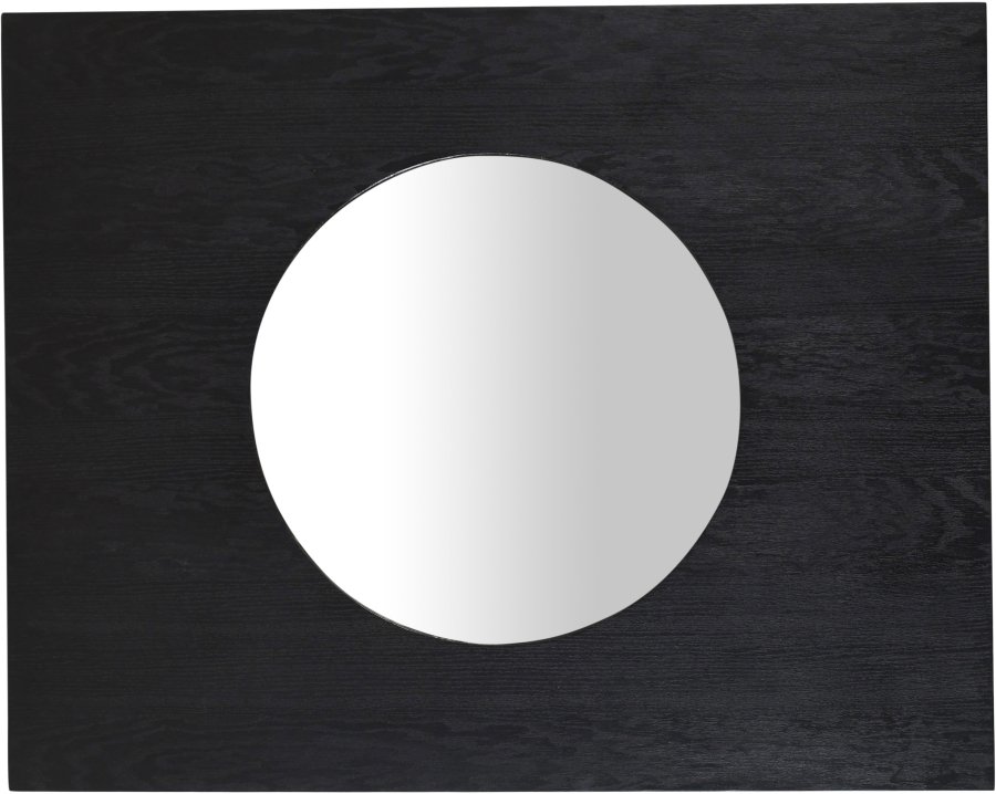 45862-2.jpg Optic Oak Wood Frame Mirror - Image 4
