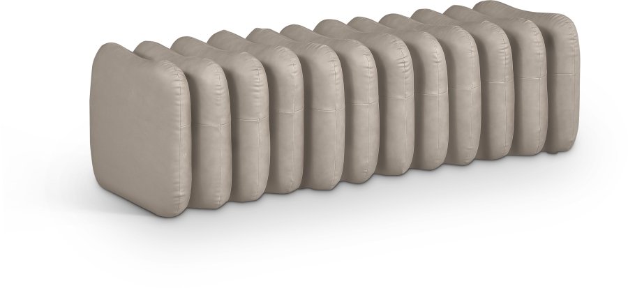Atticus Vegan Leather Upholstered Bench