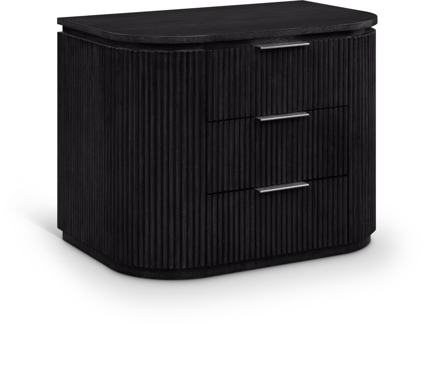 Astrid Solid Wood And Oak Veneer Nightstand