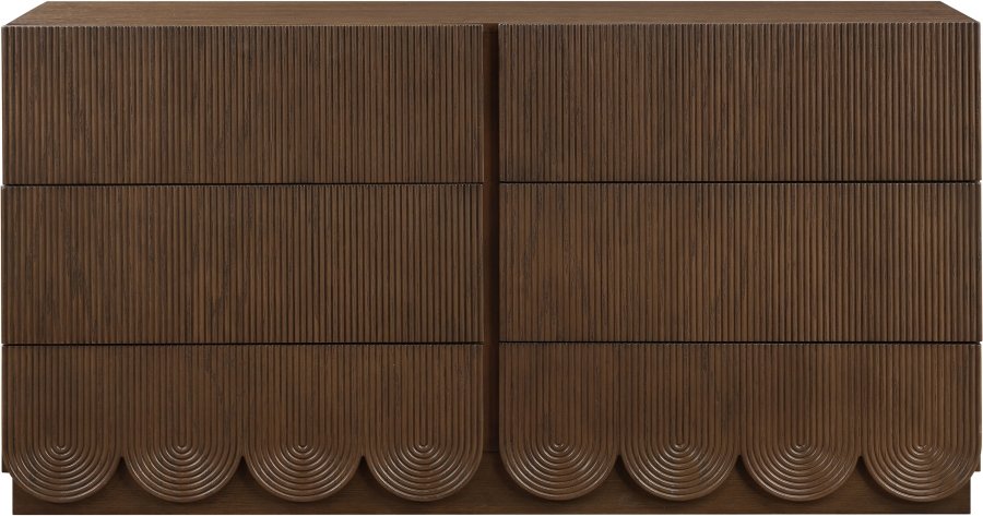 48634-2.jpg Scallop Oak Veneer Dresser - Image 3