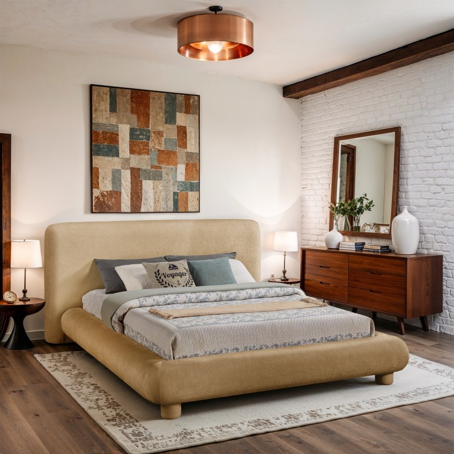 49533-1.jpg Blair Chenille Fabric Upholstered Bed - Image 2