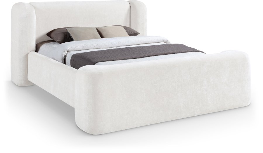 Modena Chenille Fabric Upholstered Bed