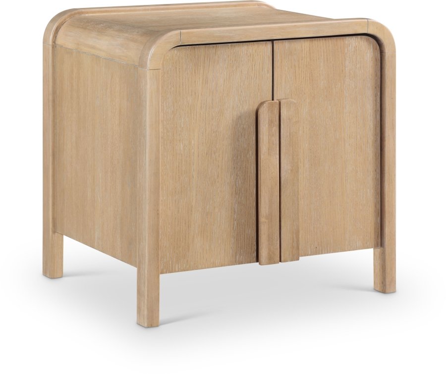 Harmony Oak Veneer And Solid Wood Nightstand
