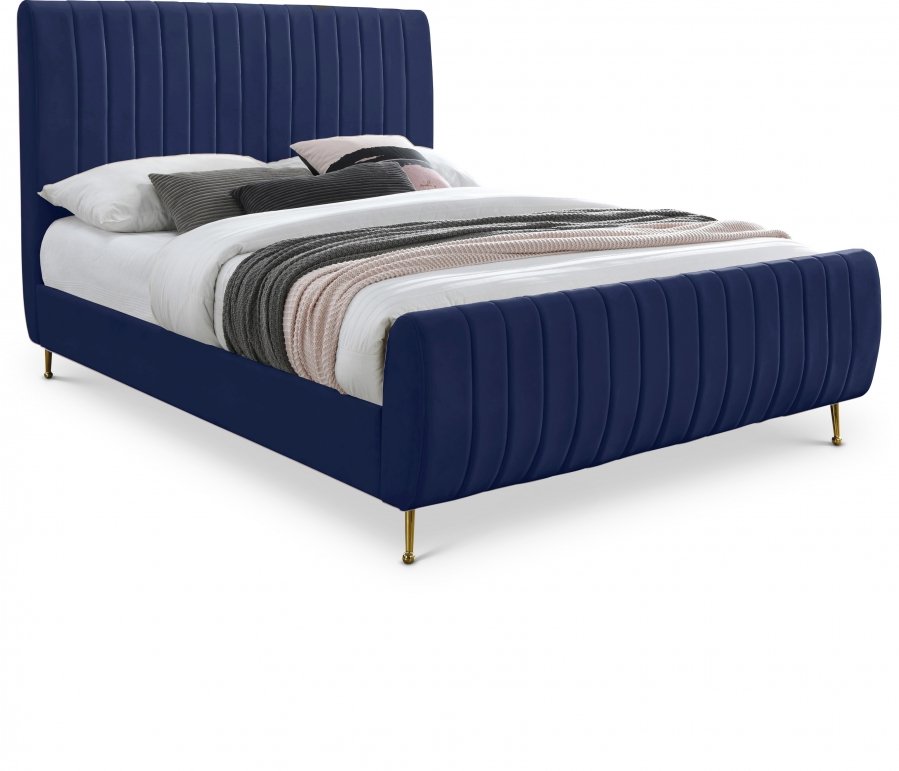Zara Velvet Upholstered Bed