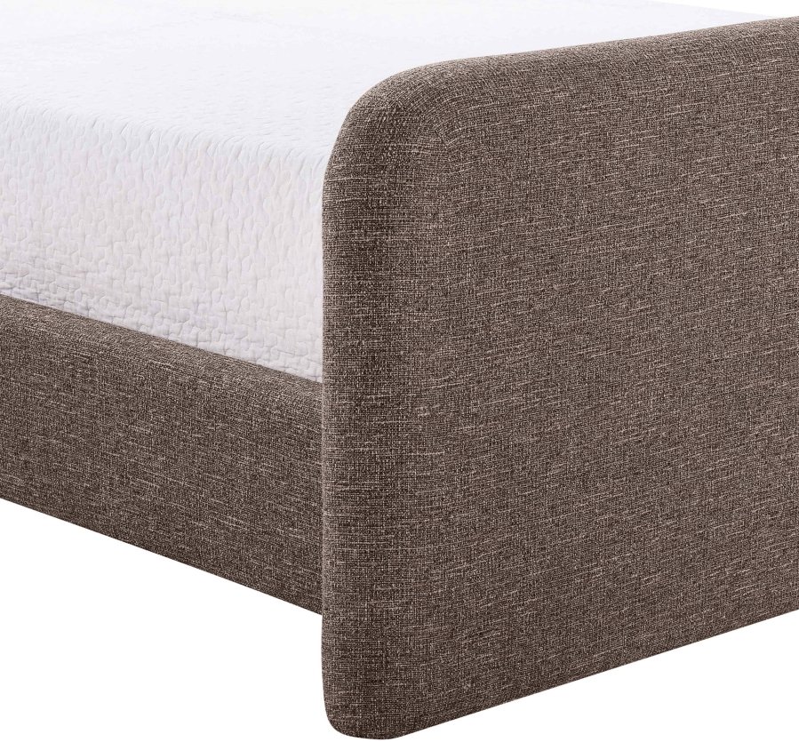 52900-7.jpg Fira Linen Textured Fabric Upholstered Bed - Image 8