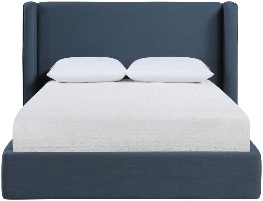 53340-2.jpg Kendall Linen Textured Fabric Upholstered Bed - Image 3