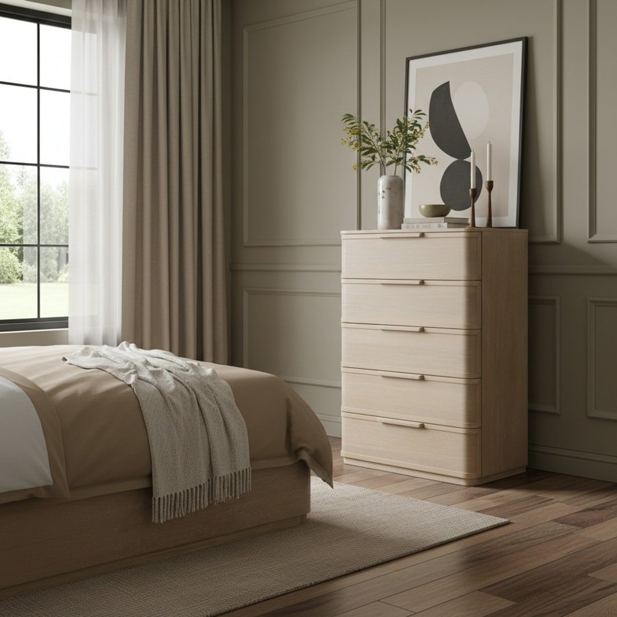 54914-1.jpg Tiberio Oak Veneer And Solid Wood Chest - Image 2