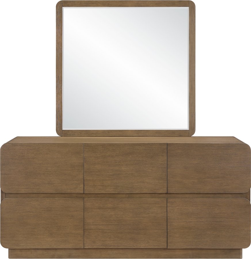 57628-3.jpg Adagio Solid Wood And Oak Veneer Framed Mirror - Image 4