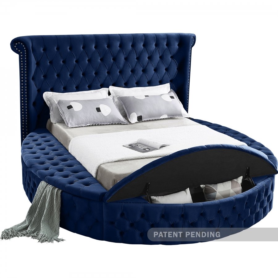 8302-1.jpg Luxus Velvet Upholstered Bed - Image 2