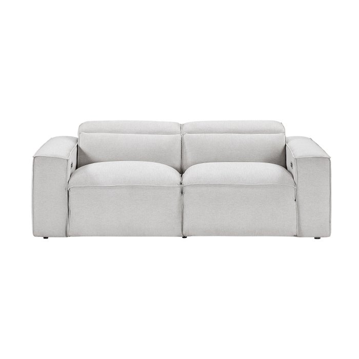 8414GRY-2PWH* Power Double Reclining Love Seat with Power Headrests