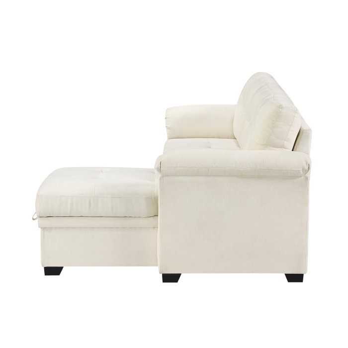 8477BEG_SC_L_noBG_side_1__l.jpg 8477BEG*SC 2-Piece Reversible Sectional with Pull-out Bed, Reversible Chaise and Hidden Storage - Image 6