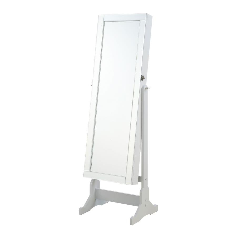 YVONNE CHEVAL MIRROR WITH JEWELRY STORAGE DOVE GREY