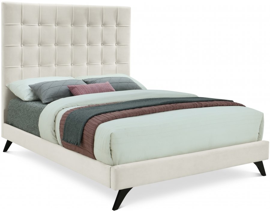 Elly Velvet Upholstered Bed