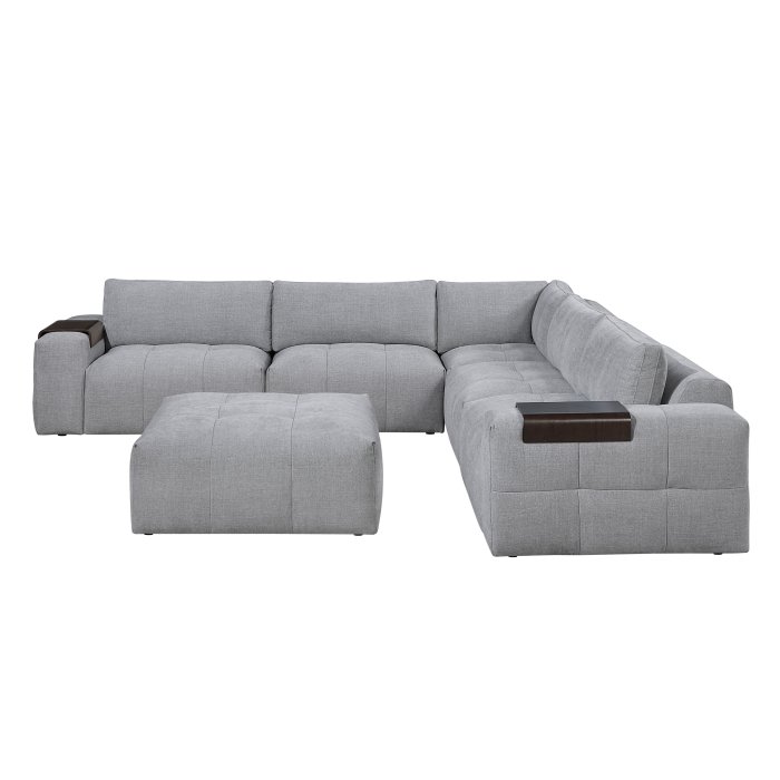 9155GY-61L1ROT_1_noBG_side__l.jpg 9155GY*61L1ROT 6-Piece Modular Sectional with Ottoman - Image 3