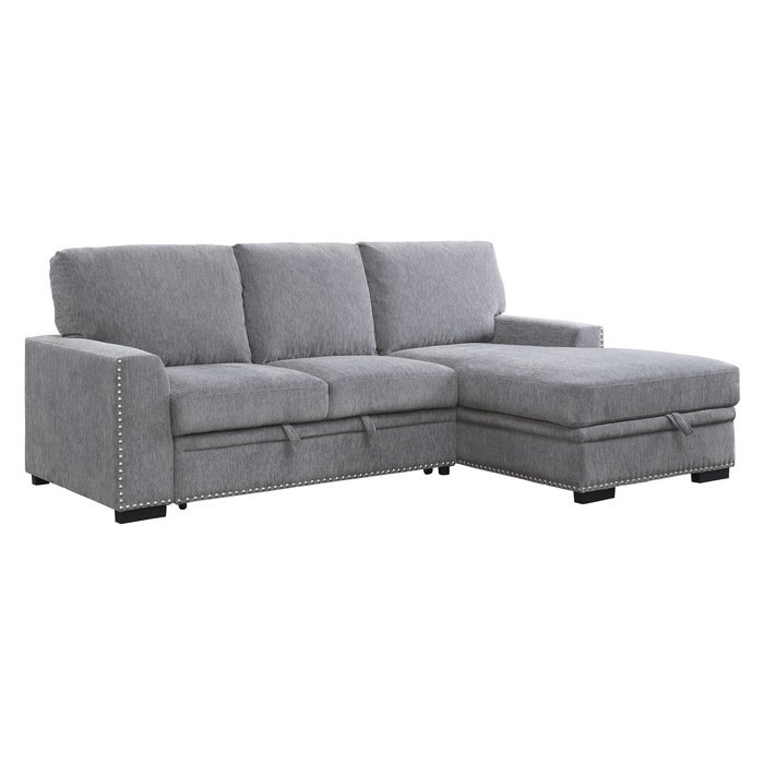 9468DG_2LRC_noBG_side_1__l.jpg 9468DG*2RC2L 2-Piece Sectional with Pull-out Bed and Right Chaise with Hidden Storage - Image 2