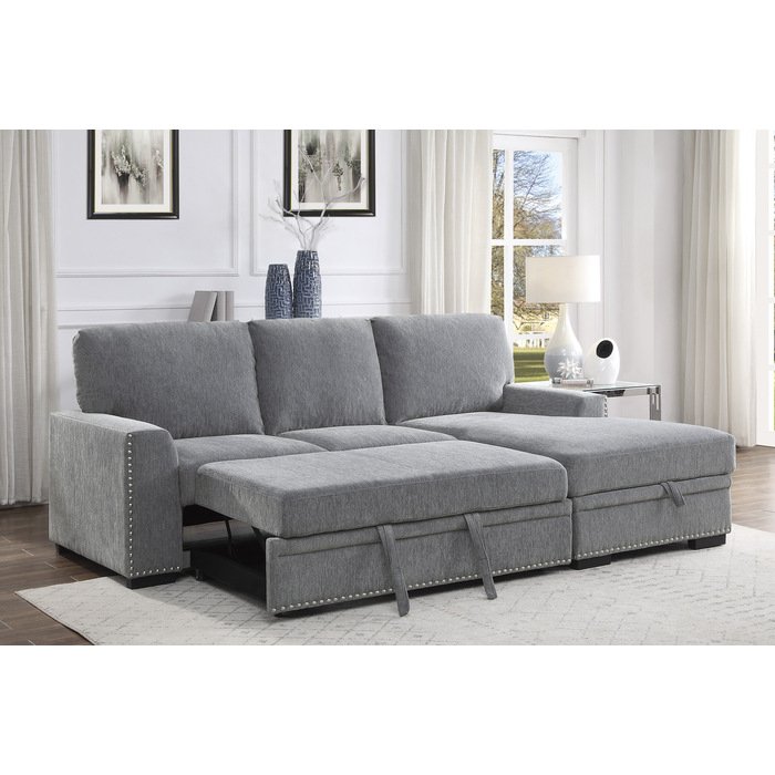 9468DG_seating6__l.jpg 9468DG*2RC2L 2-Piece Sectional with Pull-out Bed and Right Chaise with Hidden Storage - Image 8
