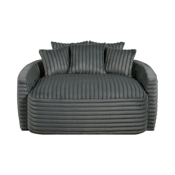 9539DGY-5* Oversized Chaise Lounge