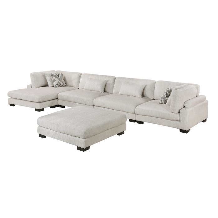 9555BEG_5CR2ACV__l-1.jpg 9555BEG*5CR2ACVCOT 5-Piece Modular Sectional with Chaise and Ottoman - Image 2