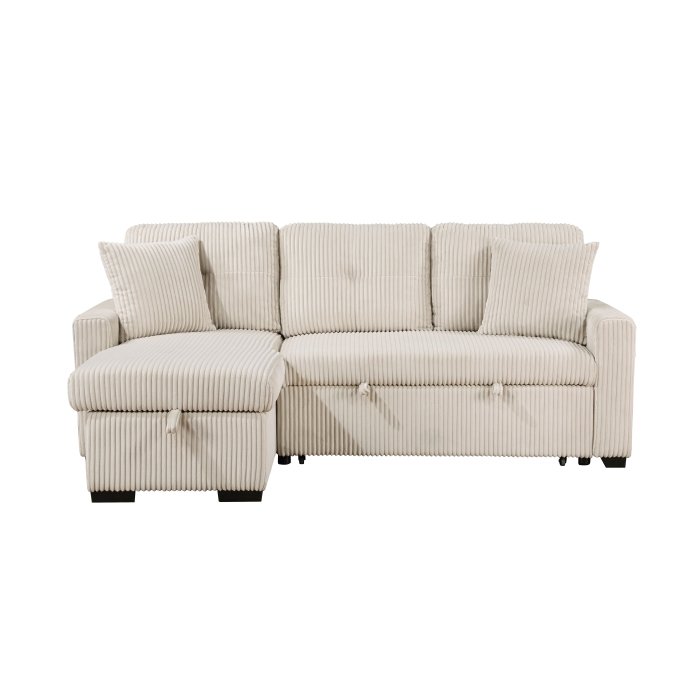 9649BE_L_noBG_f__l.jpg 9649BE*SC 3-Piece Reversible Sectional with Pull-out Bed and Hidden Storage - Image 2