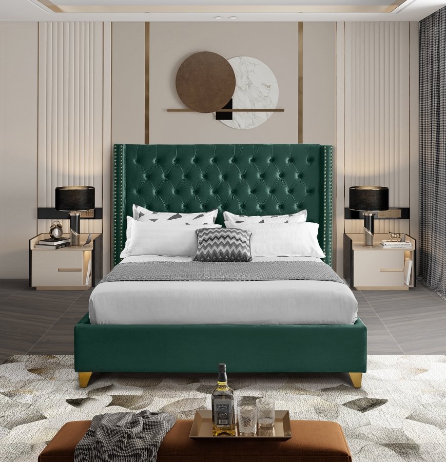9723-3.jpg Barolo Velvet Upholstered Bed - Image 4