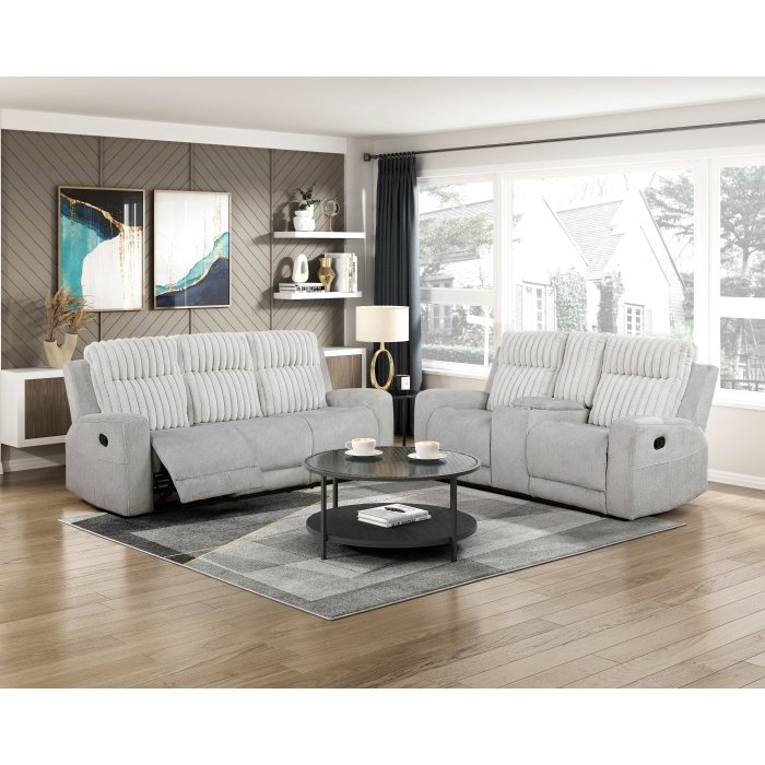 9728LGY-39728LGY-23706__l-1.jpg 9728LGY-3 Double Reclining Sofa - Image 7