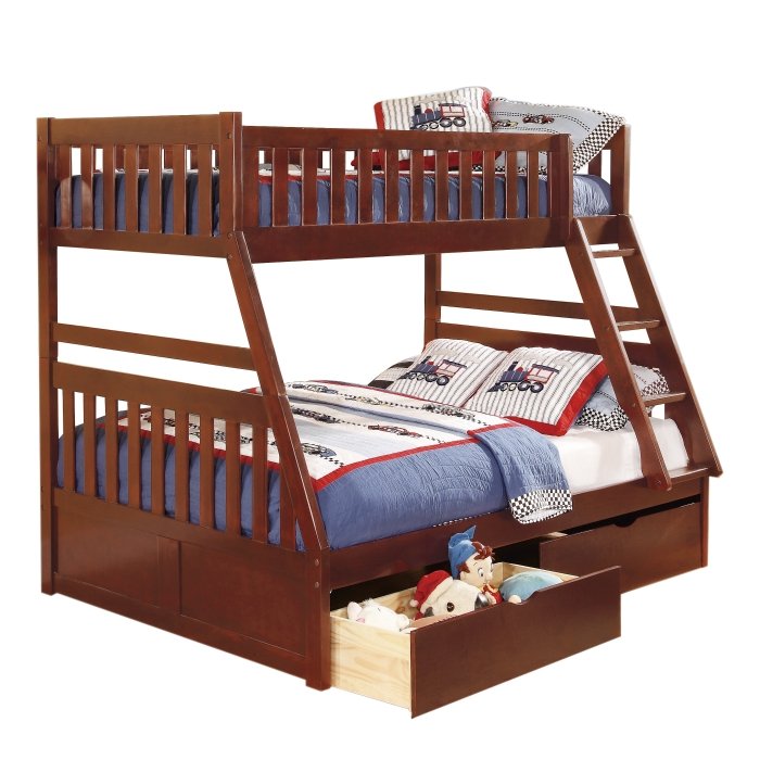 B2013TFDC-1*T Twin/Full Bunk Bed with Storage Boxes