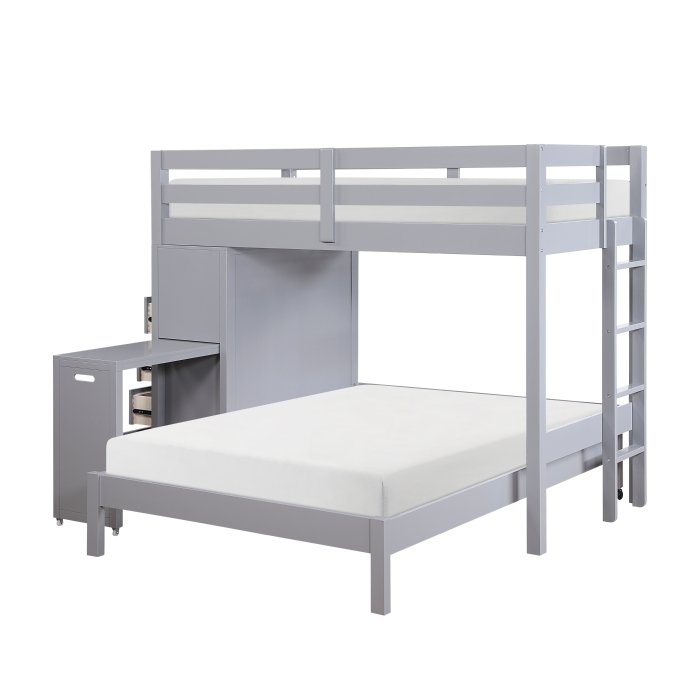B2024GYLTF-1_no__l-6.jpg B2024GYLTF-1* Twin/Full Loft Bunk Bed with Chest and Hidden Desk - Image 6