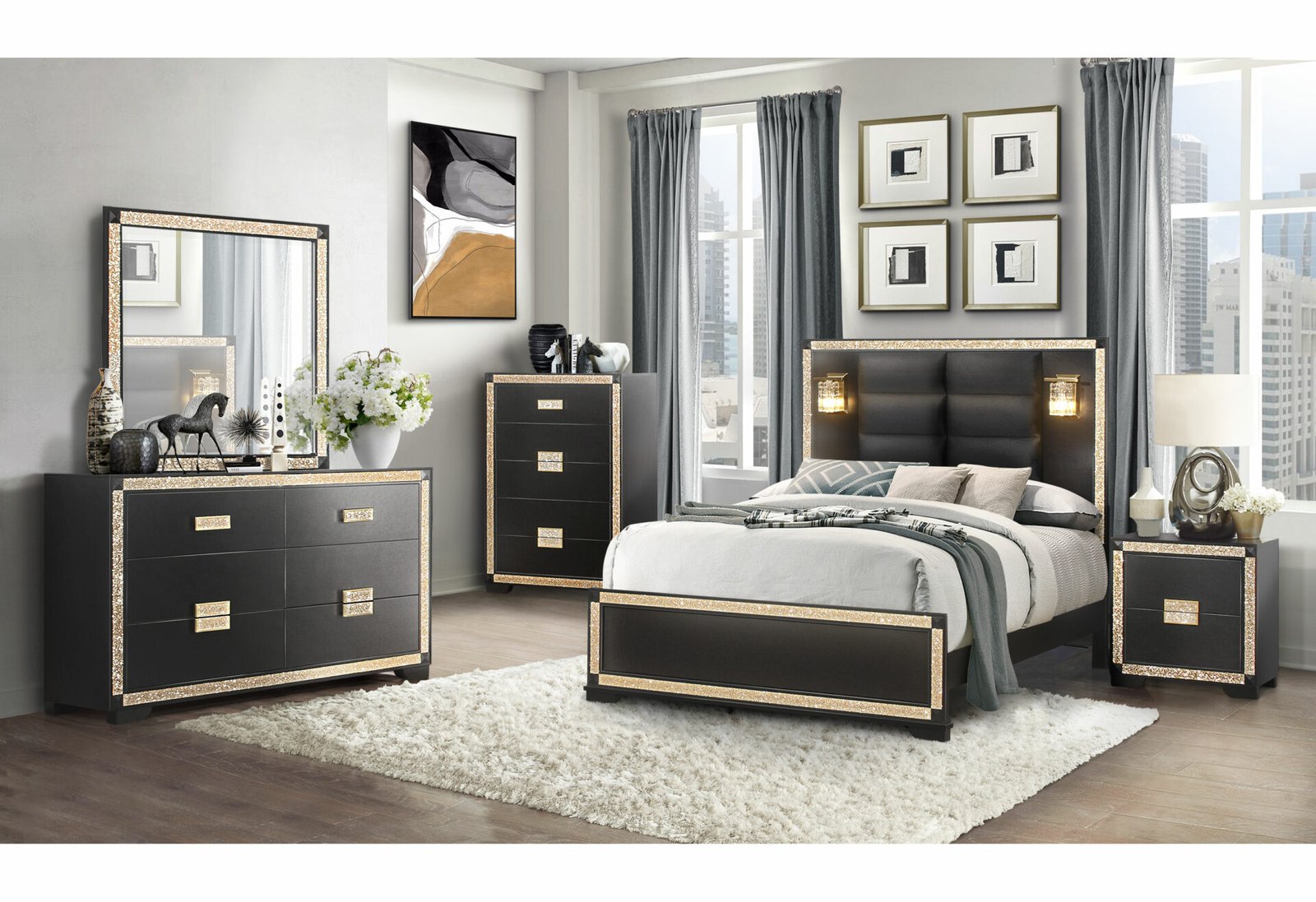 Blake-Queen-5PCS-RSC-3.jpg BLAKE BLACK KING BED WITH LAMPS - Image 3